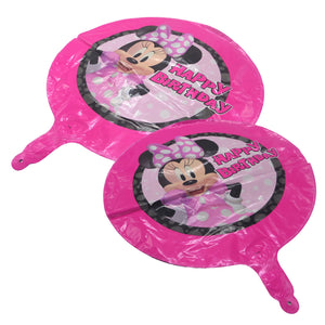 Balon Folie de Petrecere Aniversari Disney Roz Buline Minnie Mouse Star 45 cm Party Aniversari Fete  Copii Roz PInk