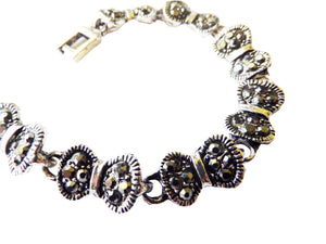 Bratara Marcasite Sticla Cristale Argint Tibetan Vintage Fundita