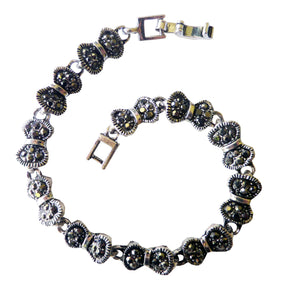 Bratara Marcasite Sticla Cristale Argint Tibetan Vintage Fundita