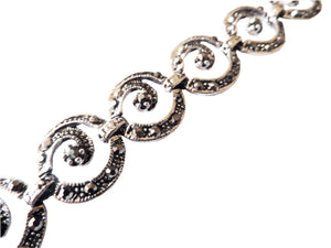 Bijuterie Bratara de Mana cu Marcasite Sticla Cristale Argint Tibetan Melc Rasucit Cadou Doamne Bijuterii Cristale