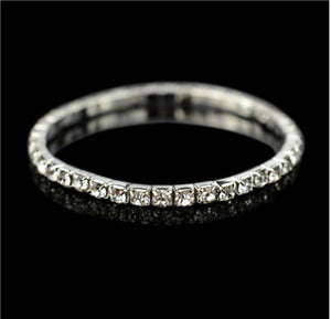 Bratara de Mireasa cu Strasuri Rhinestone si Cristale Argintie 1 Sirag