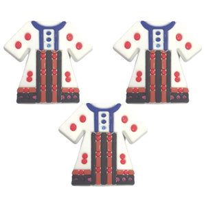 Brosa Martisor cu Motive Traditionale Bluza Ie cu Pieptar Taranesc Popular Baza din Cauciuc Rosu-Albastru 1 8 Martie