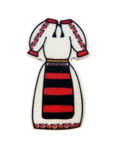 Brosa cu Motive Traditionale Martisor Rochie Maramures Populara Taraneasca