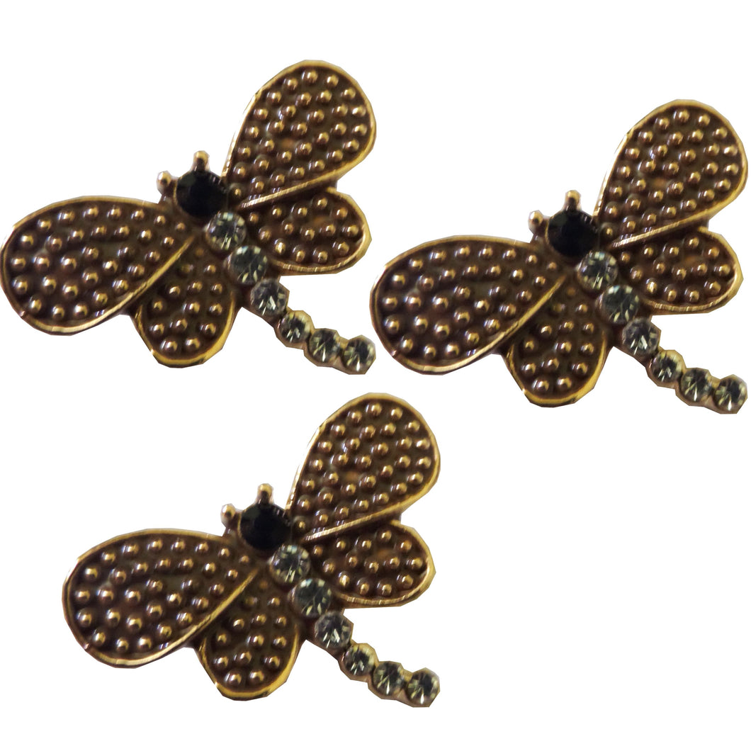 Bijuterie Cadou Femei Doamne Primavara 1 8 Martie Brosa cu Cristale Strasuri Transparente Libelula Martisor Maro