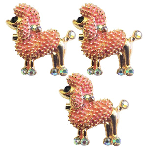 Bijuterie Brosa Cadou pentru Femei Doamne Primavara 1 8 Martie Catelus Bichon Roz Martisor