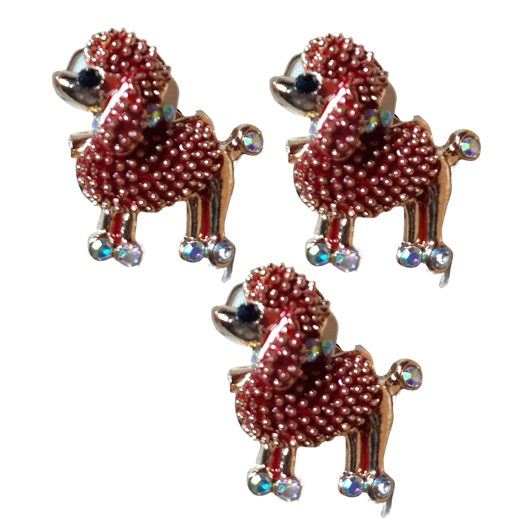 Bijuterie Brosa Cadou pentru Femei Doamne Primavara 1 8 Martie Catelus Bichon Rosu Martisor
