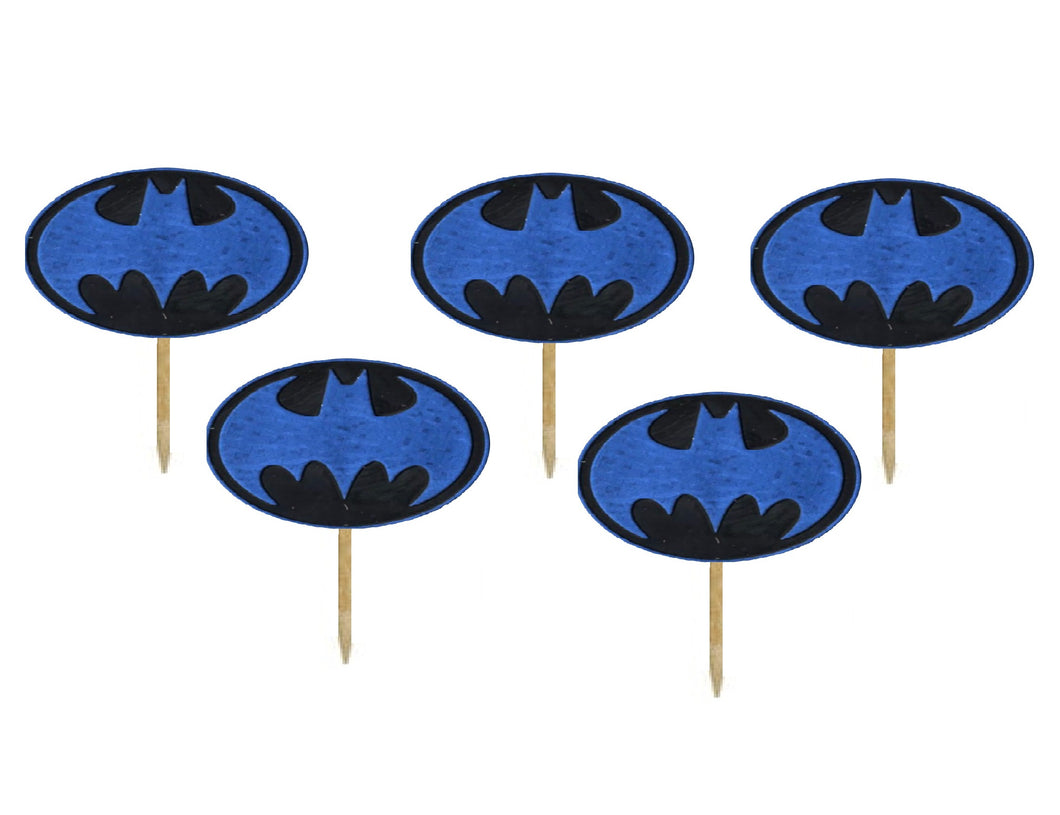 Set Scobitori Cupcake Toppers Candy Bar Figurina Muffin Prajituri Supereroi Batman Omul Liliac