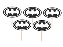 Încărcați imaginea în Galerie, Set Scobitori Cupcake Toppers Candy Bar Decorative Party Petrecere Figurina Muffin Prajituri Supereroi Batman Omul Liliac