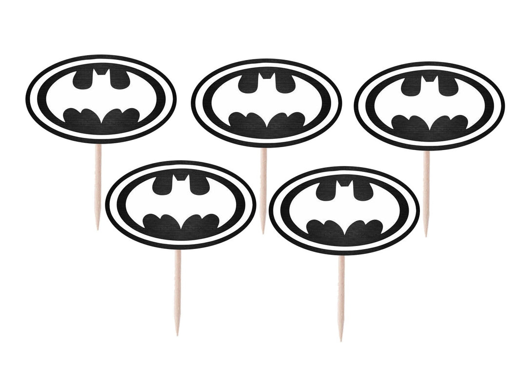 Set Scobitori Cupcake Toppers Candy Bar Decorative Party Petrecere Figurina Muffin Prajituri Supereroi Batman Omul Liliac