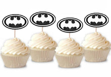 Încărcați imaginea în Galerie, Set Scobitori Cupcake Toppers Candy Bar Decorative Party Petrecere Nunta Botez Figurina Muffin Prajituri Supereroi Batman Omul Liliac