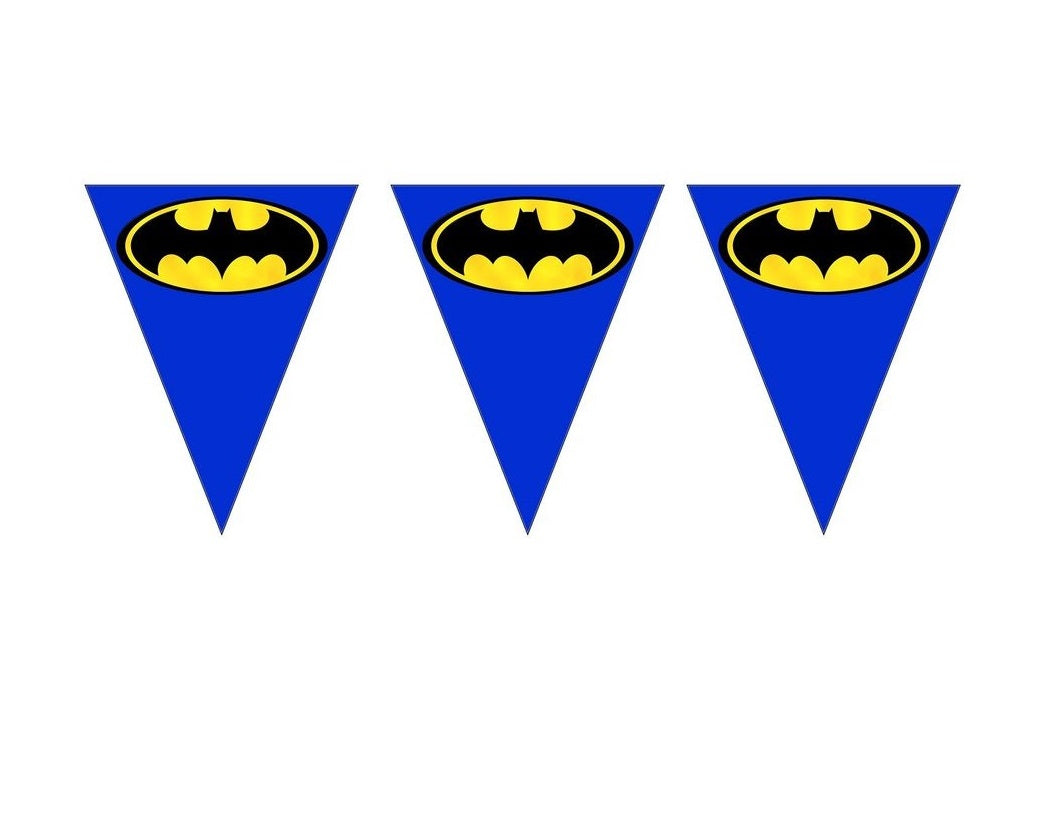 Banner Ghirlanda Steag Decorativa de Petrecere Baieti din Carton Party Copii Batman Omul Liliac Blue Nunta Botez