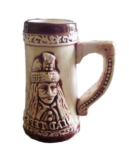 Mini-Cana Ceramica Decor Suvenir Romania Dracula Vlad Tepes