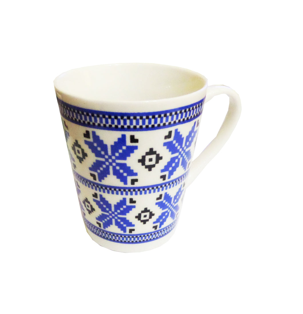 Cana Ceramica Motive Traditionale Populare Romanesti Cruce Albastru Etnice Taranesti
