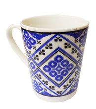 Încărcați imaginea în Galerie, Cana de Apa Ceramica Motive Traditionale Bujori Albastrii
