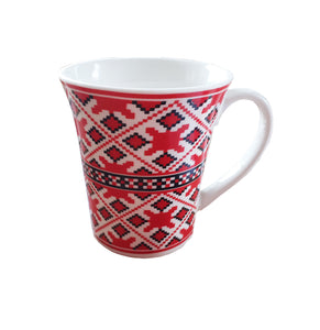 Cana de Apa din Ceramica Broderie Cruce Motive Traditionale Populare Taranesti Romanesti Etnice