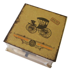 Set Cadou Barbati Domni in Cutie 2 Elemente Hartii Bloc-Notes Notite cu Creion Stil Retro