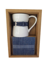 Încărcați imaginea în Galerie, Cana in Cutie Cadou Suport Coasters Pahare Vintage Blue Jeans