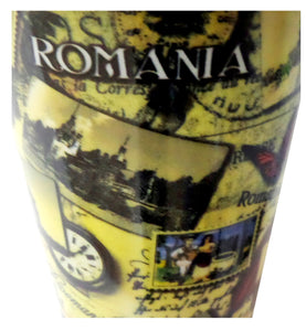 Cana in Cutie Cadou din Ceramica Termos Calatorie de Cafea  Romania Post Cards