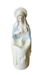 Decoratiune din Ceramica de Craciun Lumanare cu Led Lumina Fecioara Maria