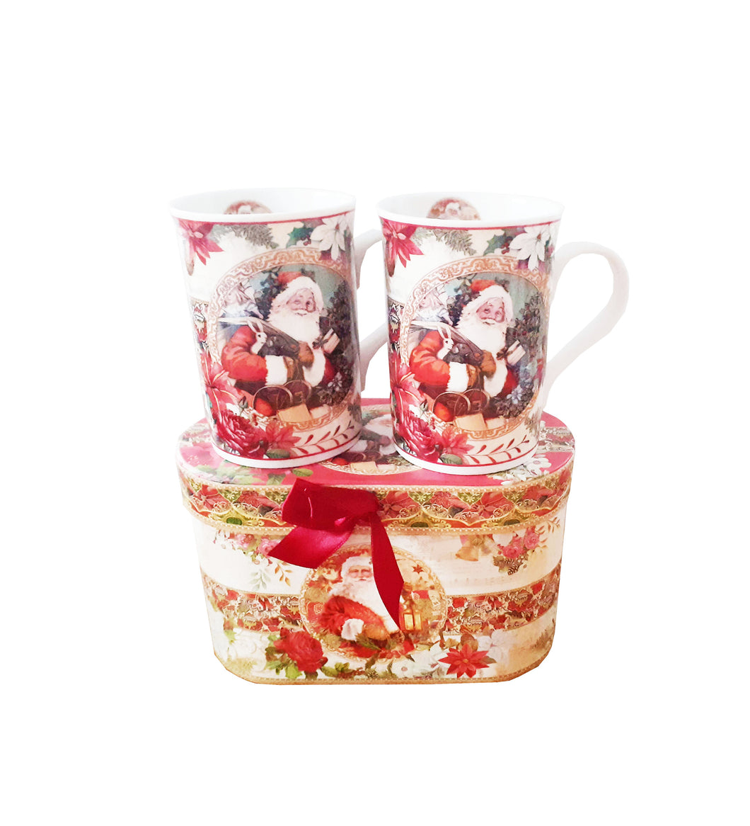 Cani de Craciun in Cutie Cadou Set 2 Buc Retro Christmas Gold