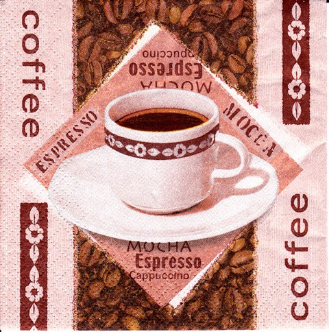 Servetele de Masa de Bucatarie Set 10 buc Coffe Mocha Expresso and Capuccino