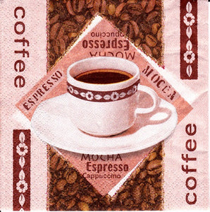 Servetele de Masa de Bucatarie Set 10 buc Coffe Mocha Expresso and Capuccino