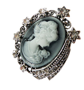 Bjuterie Cadou Femei Doamne Primavara 1 8 Martie Brosa Martisor cu Cristale Strasuri Camee Lady Vintage Stea Martisor Ziua Mamei