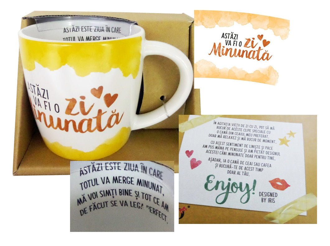 Cana Aniversara in Cutie Cadou ''Astazi va fi o Zi Minunata''
