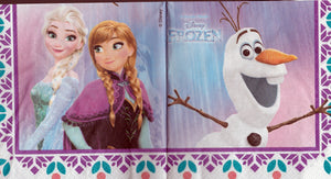 Servetele Decorative de Petrecere Party Set 10 bucati Disney Fetite Frozen Regatul de Gheata Elsa Ana Olaf