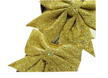 Încărcați imaginea în Galerie, Decoratiuni de Brad Fundite Aurii Gold Glitter Set 2 buc de Agatat pe Brad Pom Decorative