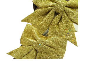 Decoratiuni de Brad Fundite Aurii Gold Glitter Set 2 buc de Agatat pe Brad Pom Decorative