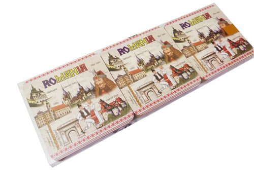 Set 6 Suporturi Pahare Coasters Lemn Romania Motive Traditionale Populare Romanesti