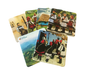 Set 6 Suporturi Pahare Coasters Romania Souvenir Port Popular Traditional Tara Oasului