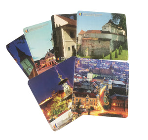 Set 6 Suporturi Pahare Coasters Romania Suvenir Orasul Brasov Kronstadt