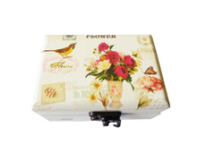 Încărcați imaginea în Galerie, Mini-Cutie de Bijuterii Carte Postala Flower Bird