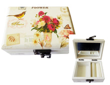 Încărcați imaginea în Galerie, Mini-Cutie de Bijuterii Carte Postala Flower Bird