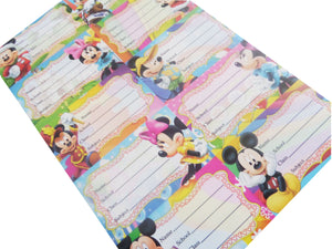Etichete Scolare Autoadezive pentru Caiet Set 2 Coli Disney Minnie si Mickey Mouse Christmas