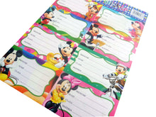 Încărcați imaginea în Galerie, Etichete Scolare sau Scoala pentru Caiet Set 2 Coli sau 16 buc Disney Minnie si Mickey Mouse Copii Baieti fete 