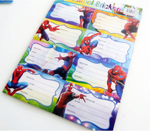 Etichete Scoala pentru Caiet Set 2 Coli sau 16 buc Etichete Marvel Omul Paianjen Scolare Spiderman