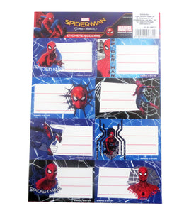 Etichete Scoala pentru Caiet Set 2 Coli sau 16 buc Etichete Marvel Spiderman Amazing Omul Paianjen