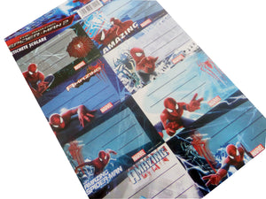  Etichete Scoala pentru Caiet Set 2 Coli sau 16 buc Etichete Marvel The Amazing Spider-Man Uimitorul Omul Paianjen de Lipit 