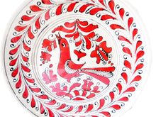 Încărcați imaginea în Galerie, Farfurie Decor cu Motive Traditionale Ceramica de Corund Pasare Cantatoare 25 cm Taranesti Targu Secuiesc Populare Romania