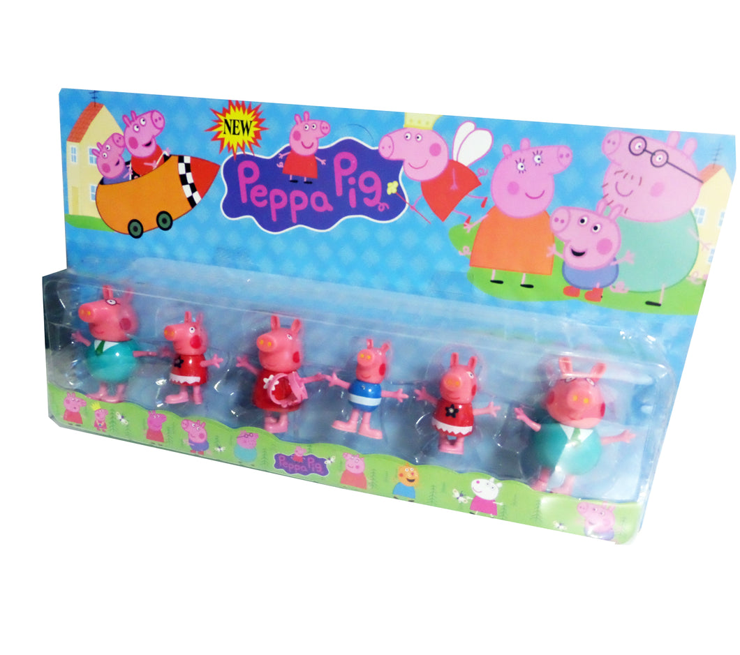 Set Jucarii Figurine Disney pentru Copii Purcelusa Peppa Pig 6 buc
