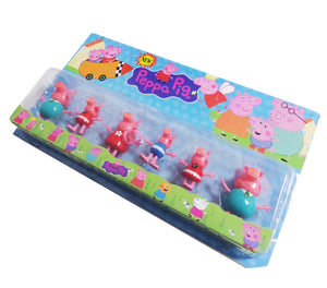 Set Jucarii Figurine Disney pentru Copii Purcelusa Peppa Pig 6 buc George, Daddy, Mummy, Grandpa, Suzy, Granny