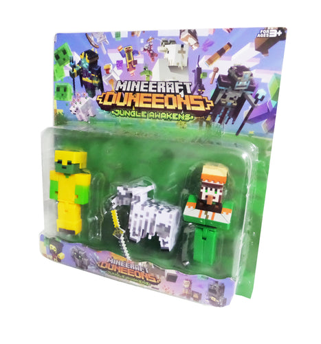 Set Jucarii Figurine Lego Cadou Copii Minecraft Duneeons Jungle Awakens 4 buc