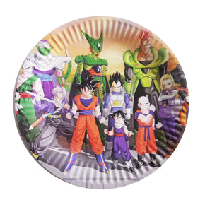 Farfurii din Carton Disney de Petrecere Party Copii Set 10 buc Anime Naruto SuperEroi Desene Japoneze Dragon Ball Z
