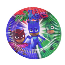 Încărcați imaginea în Galerie, Farfurii din Carton de Petrecere Party Copii Set 10 buc Disney Pj Masks Eroi in Pijamale Gekko Catboy Owlette 19 cm Unica Folosinta