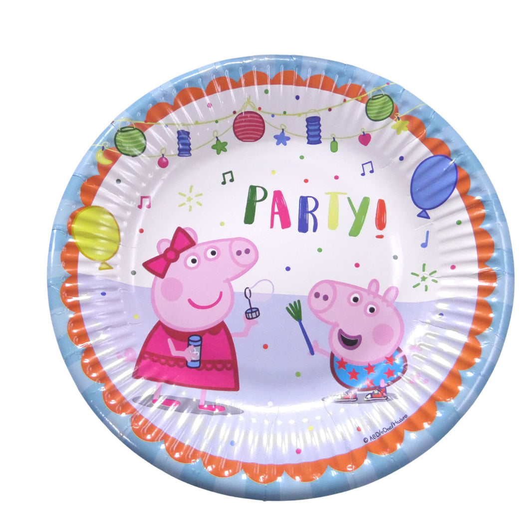 Farfurii din Carton de Petrecere Party Copii Set 6 buc Disney Peppa Purcelusa Pig Party 19 cm George Mamy Daddy