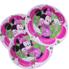 Încărcați imaginea în Galerie, Farfurii din Carton de Petrecere Party Copii Set 10 buc Minnie Mouse Roz Pink Flower de Unica Folosinta Petreceri Copii Fetite