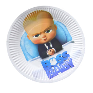 Farfurii din Carton Disney de Petrecere Party Copii Set 10 buc Bebe Sef Blue Baby Boss Unica Folosinta